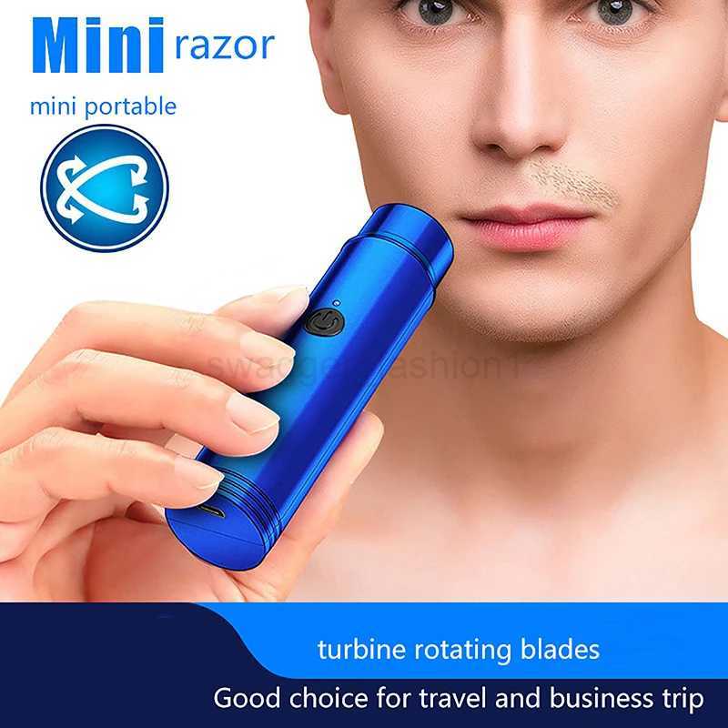 1Set Mini Electric Shaver For Men And Woman Rechargeable Portable Cordless Face Beard Razor Hair Trimmer Beard Hair Removal ToolB240709