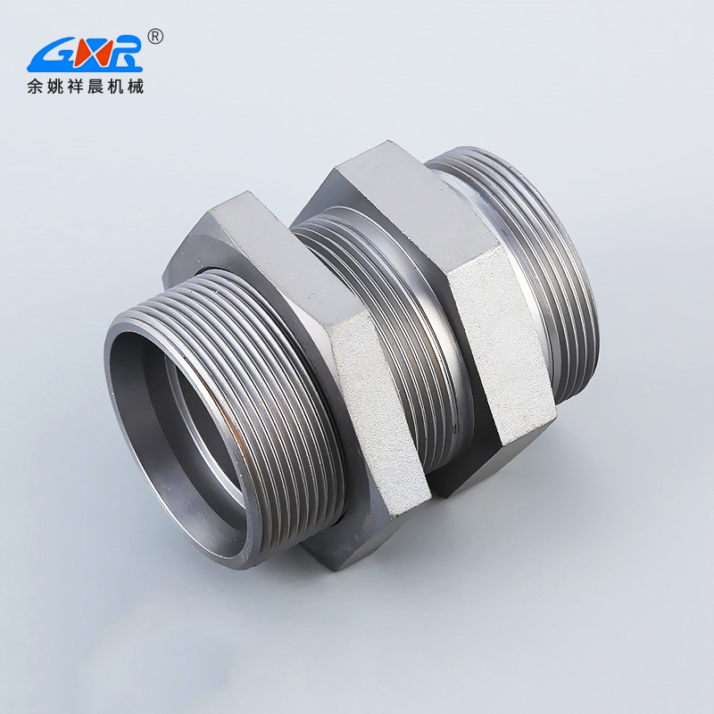 Stainless steel welded partition straight pipe joint manufacturer supplies hydraulic joint high-pressure hydraulic through plate joint
