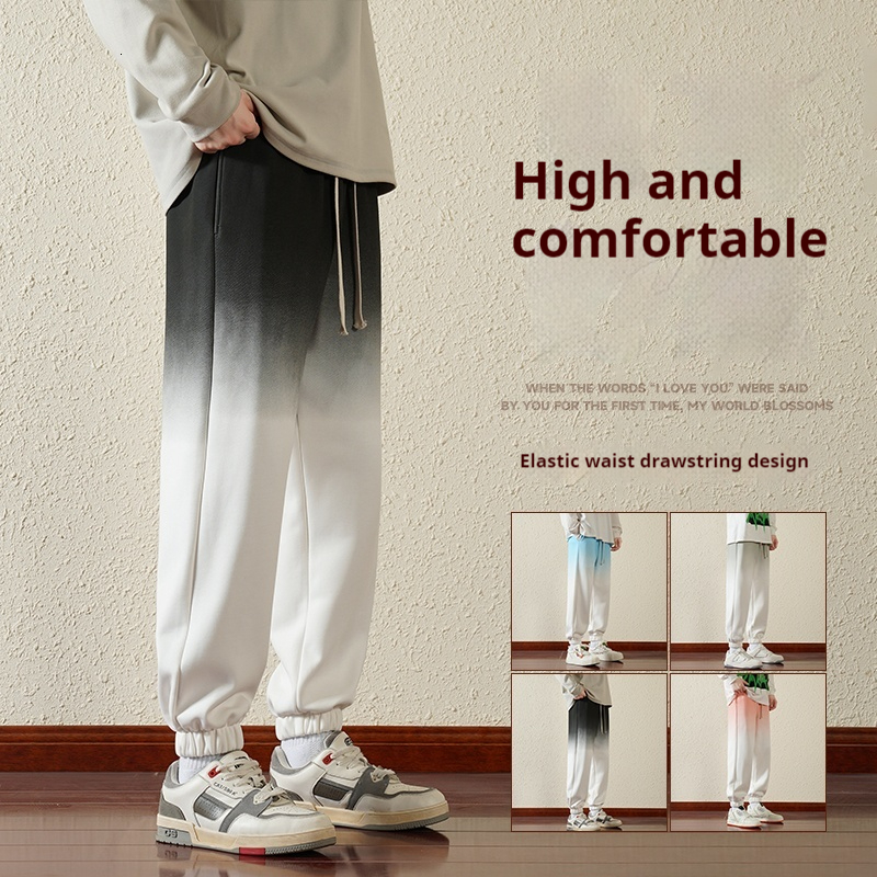 New autumn cropped pants, casual men's sports Korean version, loose and versatile, trendy brand long pants for men H718#30