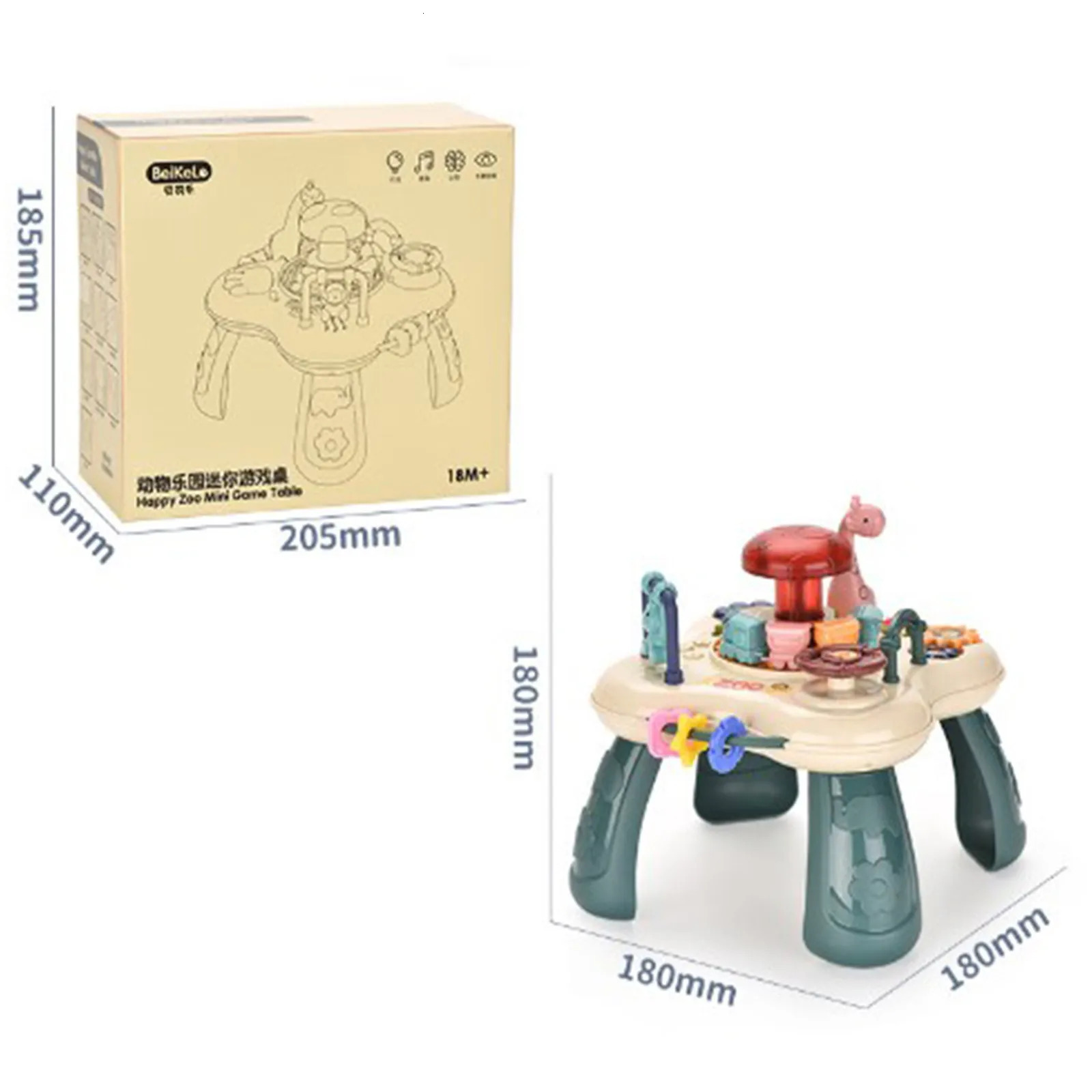 Baby activity table toys music sounds cute baby activity toys educational skills learning music games childrens gifts 240702
