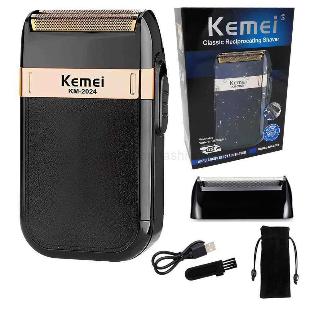Original Kemei Rechargeable Shaver For Men Waterproof Electric Shaver Beard Machine Bald Head Electric Razor KM-2024 Extra MeshB240709