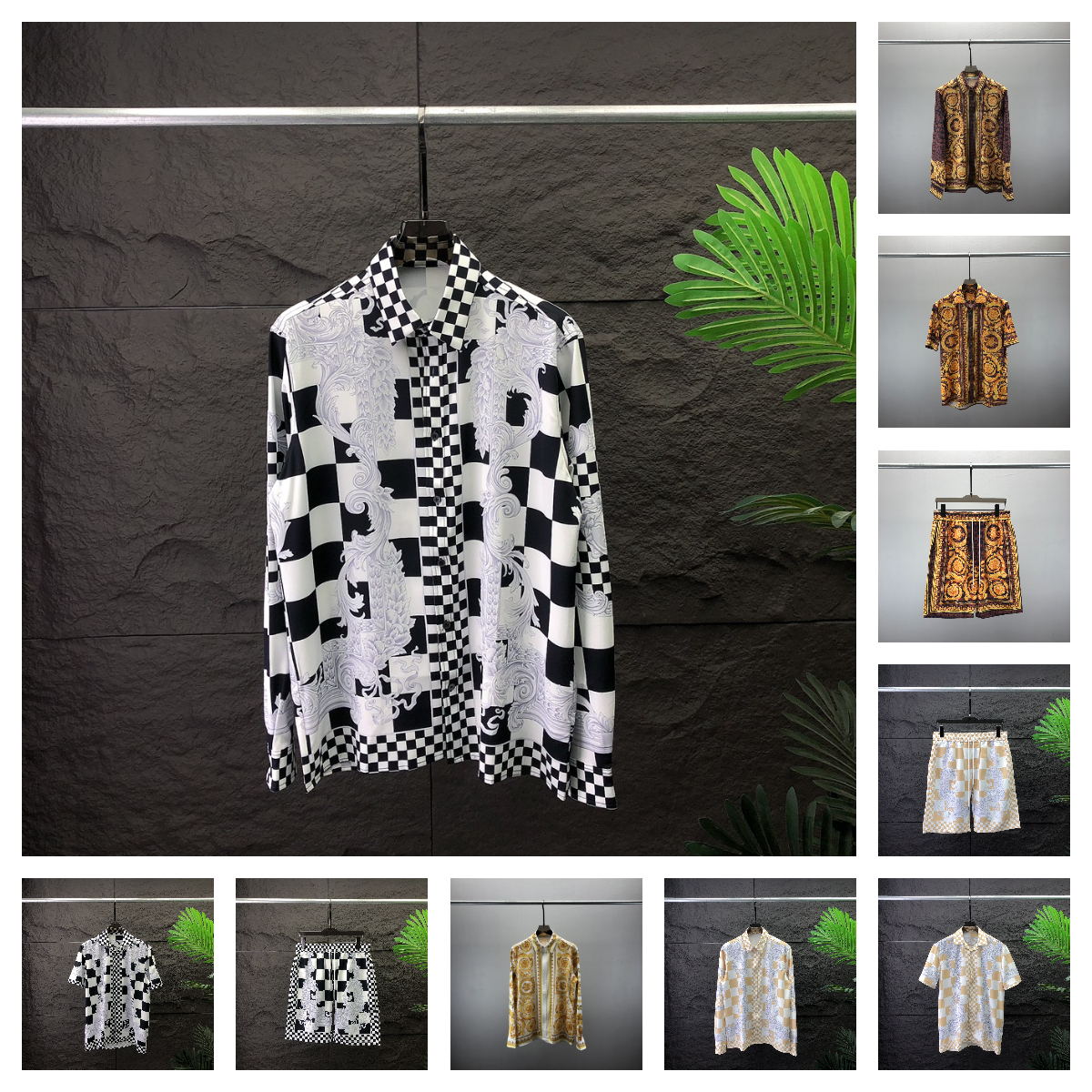 Mens Fashion Flower Tiger Print Shirts Casual Button Down Short Sleeve Hawaiian Shirt Suits Summer Beach Designer Dress Shirts As235