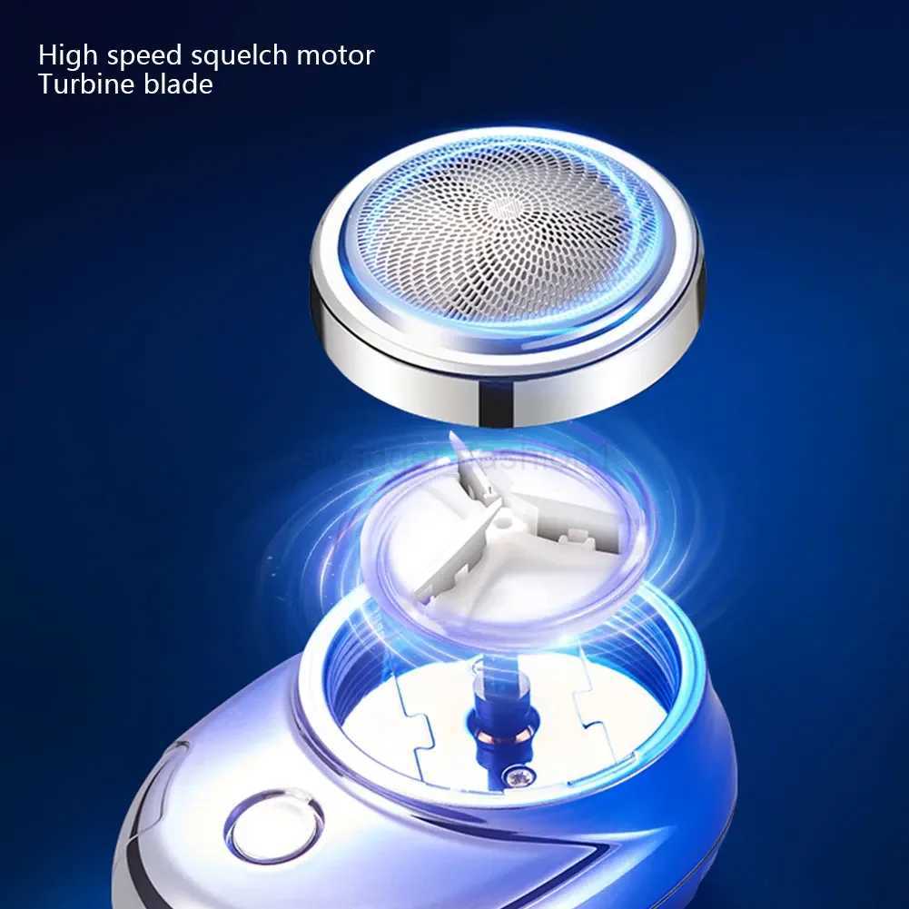 Mini Electric Shaver For Men Pocket Size Washable Rechargeable Portable Cordless Trimmer Knive Face Beard Razor Hair TrimmerB240709