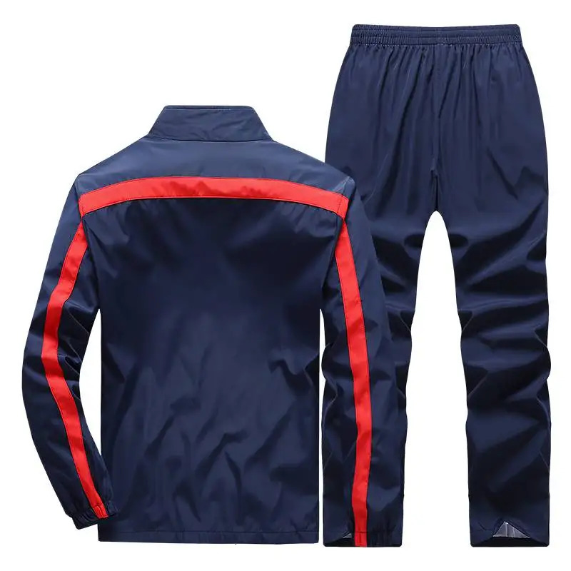 Mens Sportswear Suit Fashion Tracksuit Male Casual Active Sets Spring Autumn Running Clothing 2PC Jacket Pants Asian Size 240715