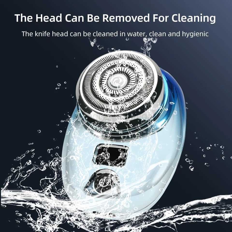 Mini Electric Razor Wet and Dry Washable Razor Fast Charging Digital Display Portable Electric Shaver 1 Hour Charge Time UpgradeB240709