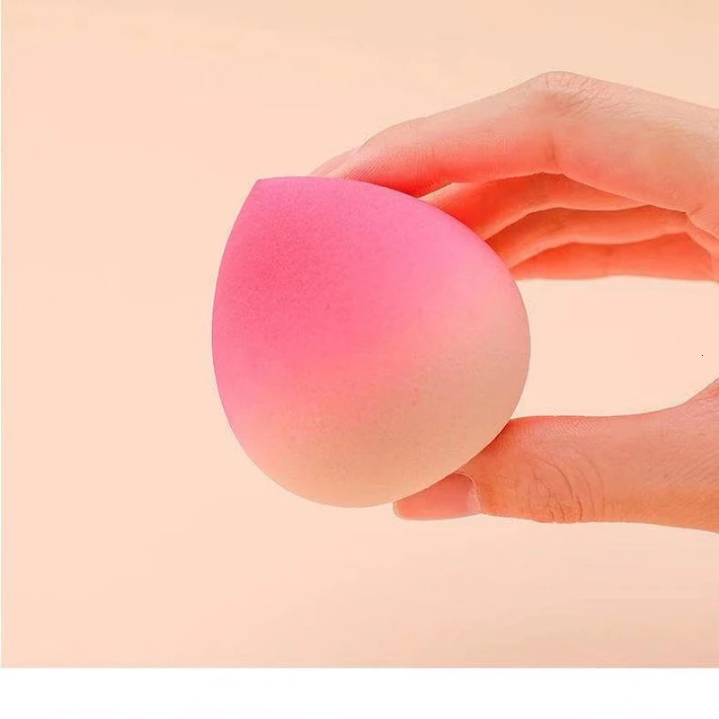 3 Pcs Gradient Color Egg Foundation Sponge Water Drop Shape Smooth Applying Cosmetic Peach Puff Powder Wet&ampDry Dual F718-7