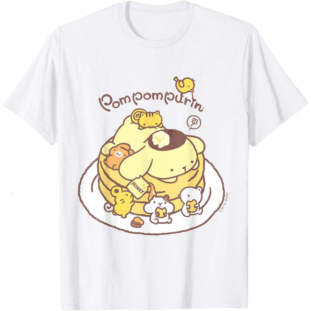 Pompompurin Pancake Friends Tee Shirt T-Shirt Mens Womens T shirts Tees Tops Cartoon clothes Tshirt Free shipping