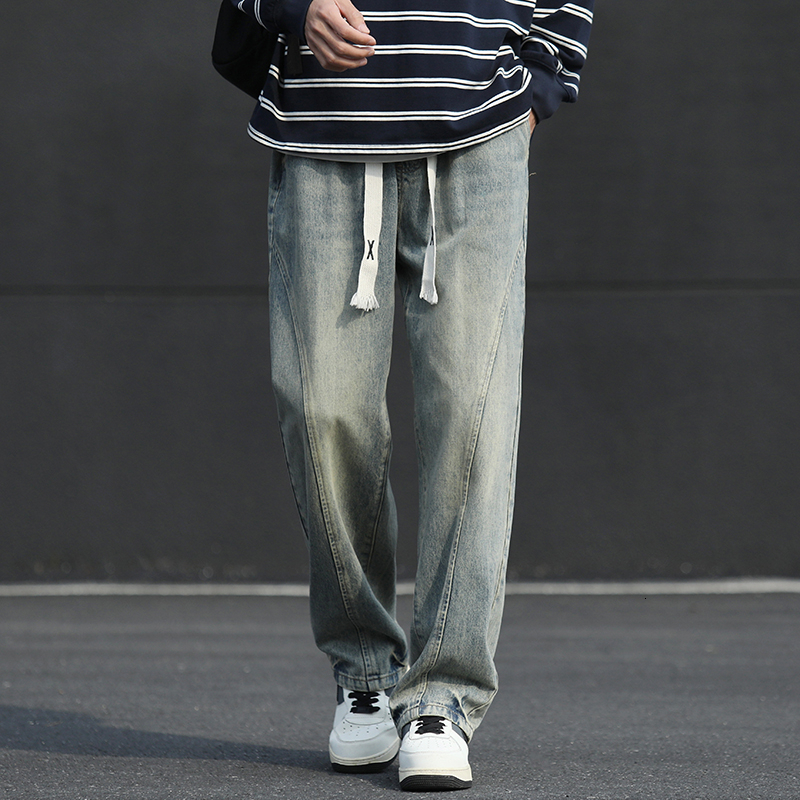 designer european jean hombre mens trousers biker embroidery ripped for trend cotton fashion jeans men cargo pants black hip