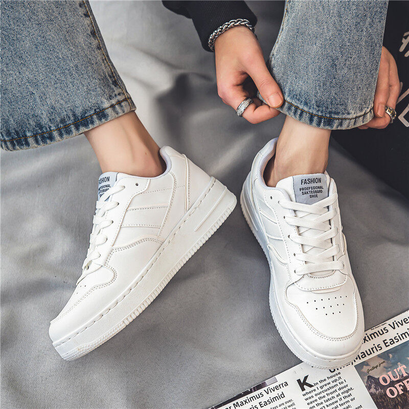 Designer Men's Skateboarding Shoes Spring and Autumn New Style, Casual and Versatile, Little White, Daily Flat Flat Skateboarding Shoes for Men