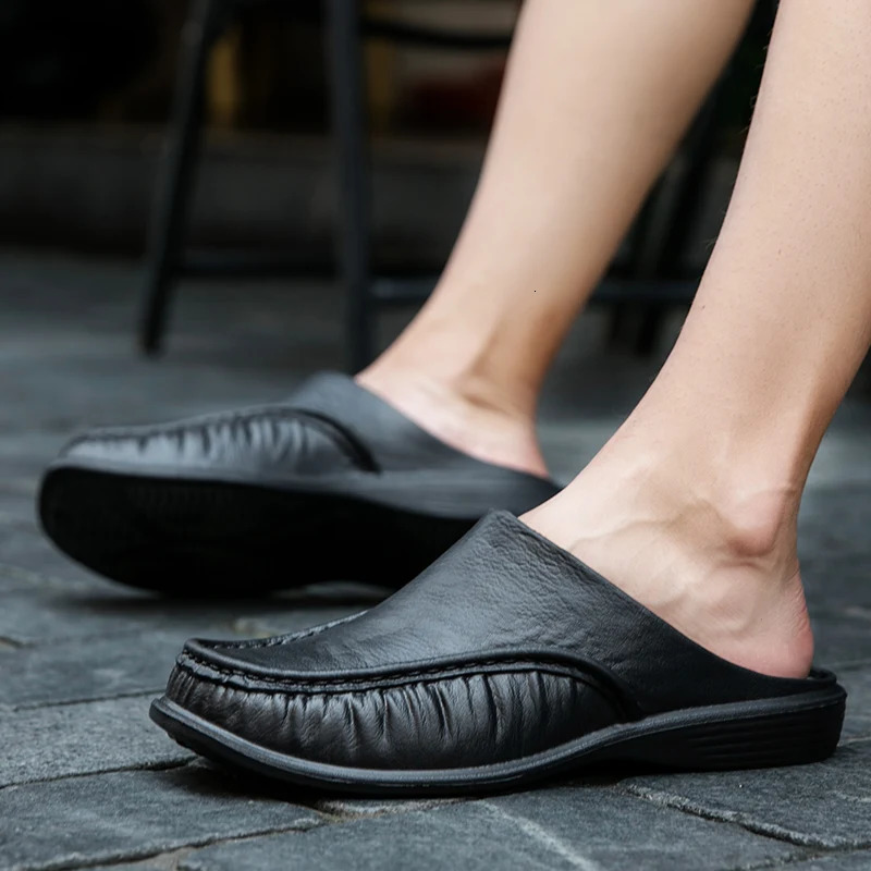sale Men EVA Shoes Slip On Casual Walking Shoes Men Half Slippers Comfortable Soft Slippers Size 40- 47 240718