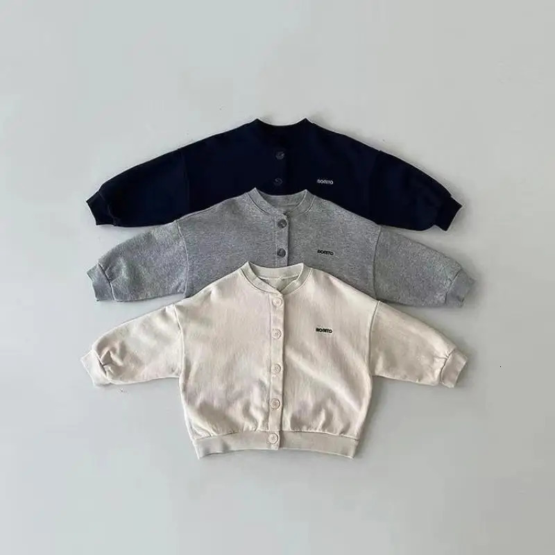 Autumn Baby Long Sleeve Casual Coat Infant Cute Letter Print Cardigan Jacket Cotton born Toddler Boy Girl Clothes 240716