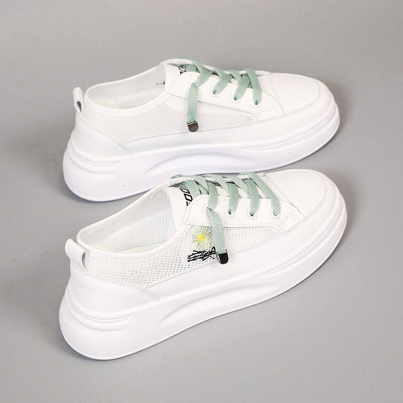 Little Daisy white shoe female spring summer joker breathable mesh surface thin shoes 2024 hot style sneakers new platform