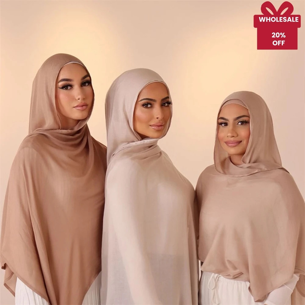 Soft 100%Viscose Solid Color Scarf Fashion Wide Edge Thin Hijabs High Quality Foulard Femmes Musulmane Headscarf Voile Jersey 240717