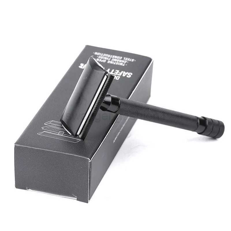 Classic Men Shaver Mild Hair Removal Shaver Double Edge Stainless Steel Shaving With 1 PCS Titanium Coated Blades Shaver RazorB240709