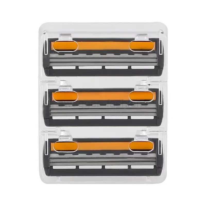 Shaver Brand New Design Men Razor Shaving Three Layer Shaver Reusable Safety Razor Imported Blade Multi Tool Head ChangeB240709