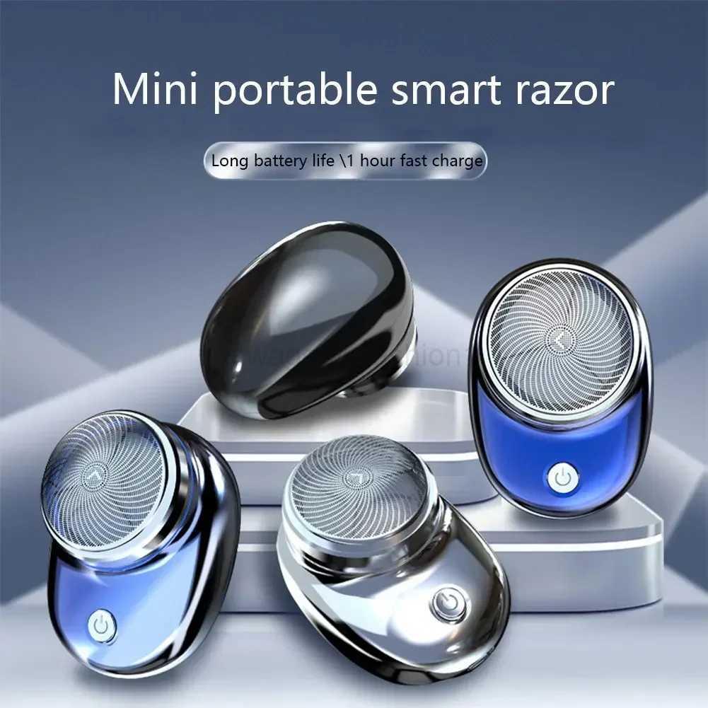 Mini Electric Travel Shaver For Men Pocket Size Portable Travel Car Home Razor Rechargeable Cordless Shaving Face Beard RazorB240709