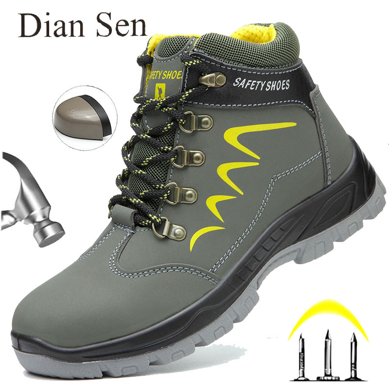 Men Steel Toe High Top Indestructible Shoes Puncture-Proof Anti-Smash Work Sneaker Winter Safety Boots