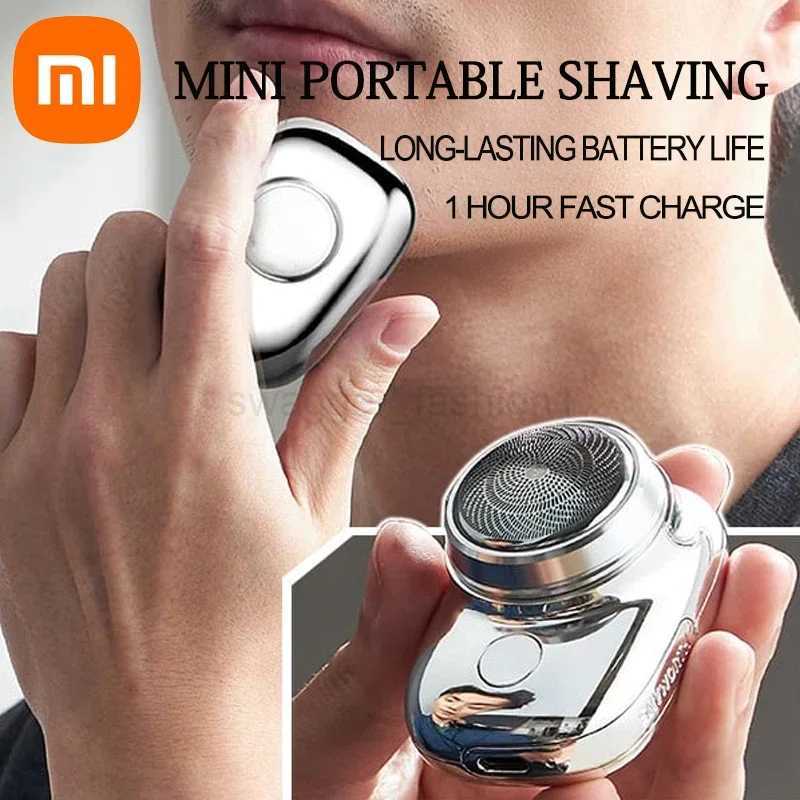 Xiaomi Mens Electric Shaver Pocket Size Washable Mini Electric Shaver Rechargeable Portable Cordless Shaver Facial BeardB240709
