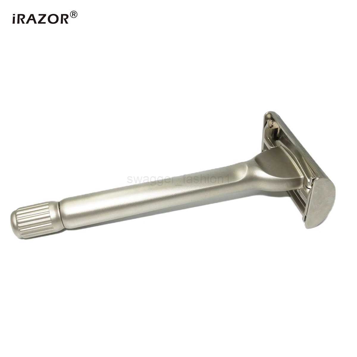 iRAZOR New Heavy Stainless Steel Butterfly Design Double Edge Safety Razor with 10pcs Blades for Mens Grooming Gift SetB240709