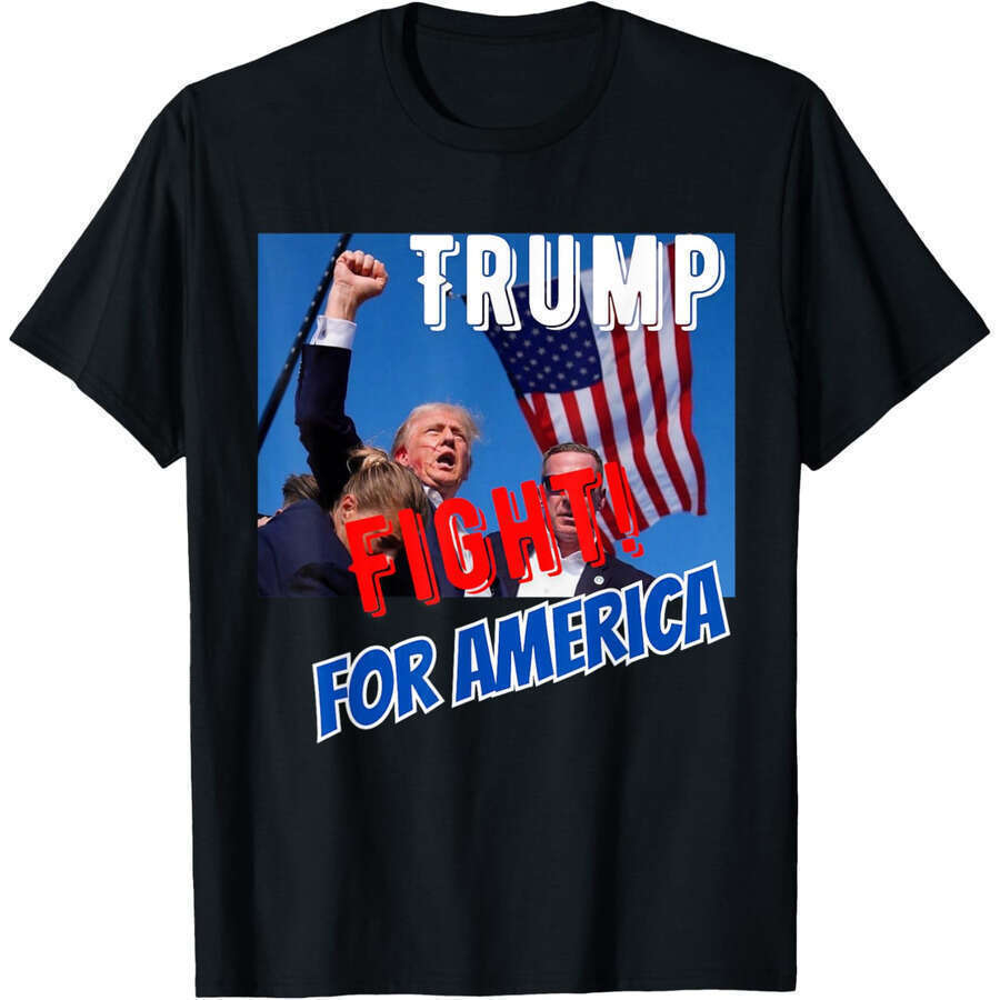 2024 Assasination Attempt Maga, DONALD TRUMP ,fist for America T-Shirt Free shipping