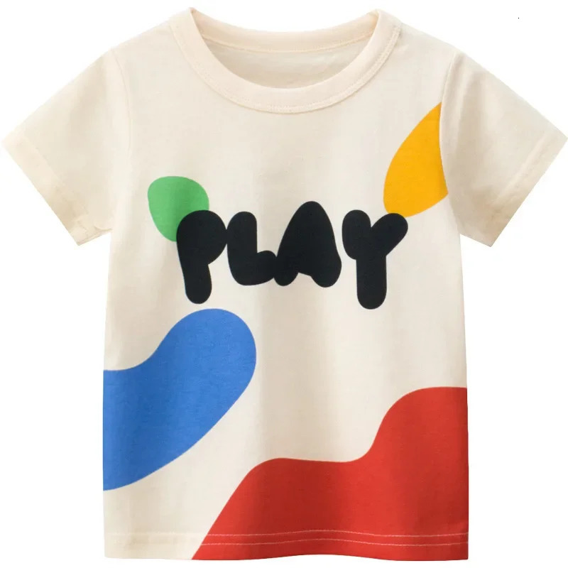 2-8T Toddler Kid Baby Boys Girls Clothes Summer Cotton T Shirt Short Sleeve Graffiti Print tshirt Children Top Infant Outfit 240712