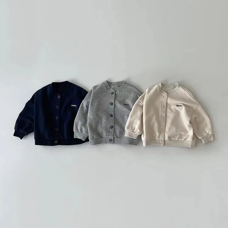 Autumn Baby Long Sleeve Casual Coat Infant Cute Letter Print Cardigan Jacket Cotton born Toddler Boy Girl Clothes 240716