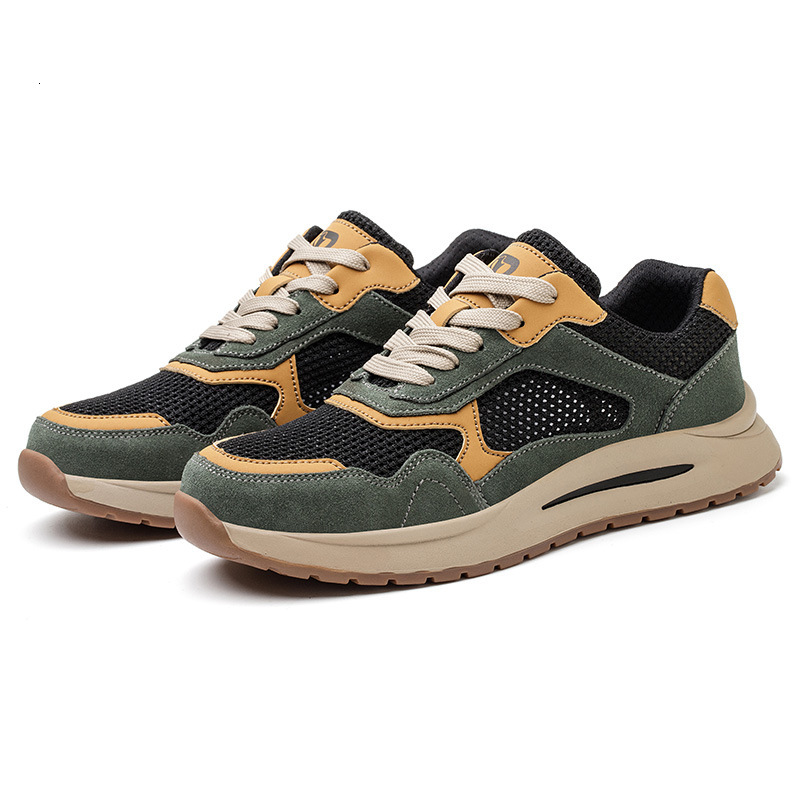 2023 New Summer Casual Men's Safety Shoes Mesh Light Breathable Sneaker Puncture Proof Non Slip Work Sneakers For Men Shoe