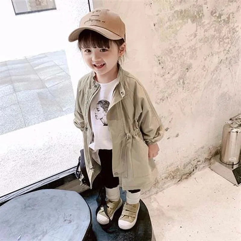 Fashion Baby Girls Boys Trench Cotton Long Kids Windbreak Jacket Spring Autumn Winter Warm Child Dust Coat Baby Outwear Clothes 240710