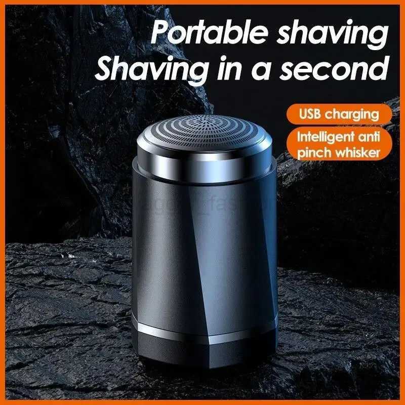 Electric Shaver Portable Wet Dry Smart Mini Rechargeable Beard Razor Home Travel Essentials Washable Beard Razor Barber RazorB240709