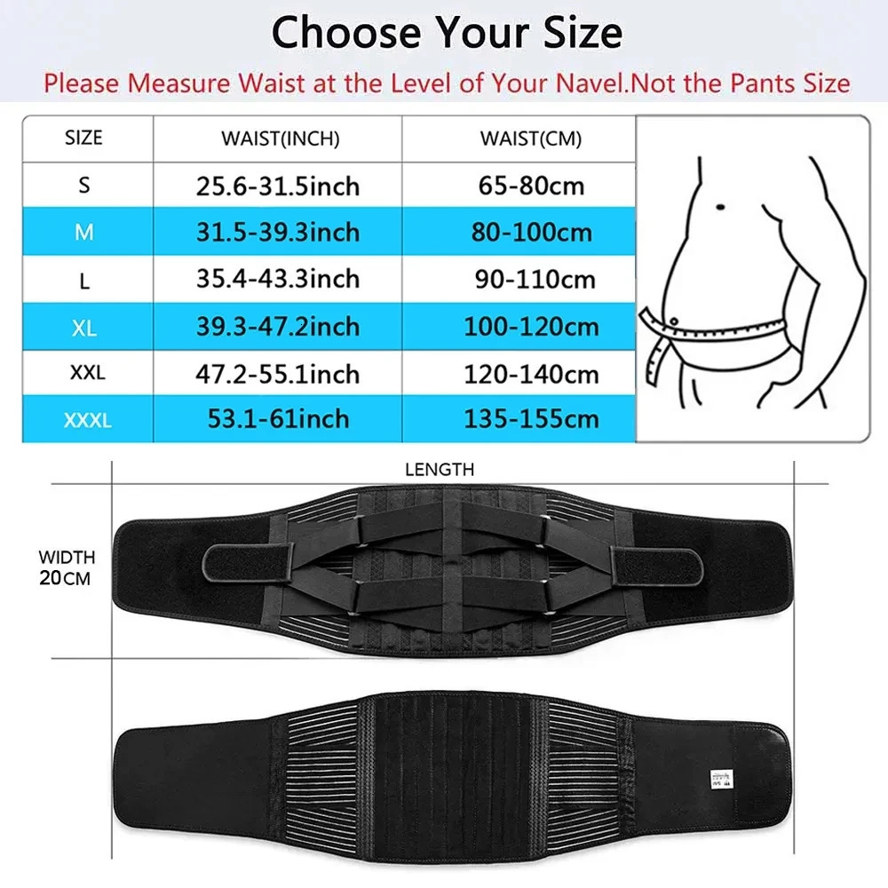 Adjustable Lumbar Support Belt Double Pull Back Waist Orthopedic Corset Spine Decompression Pain Relief Tighten The Abdomen 240715