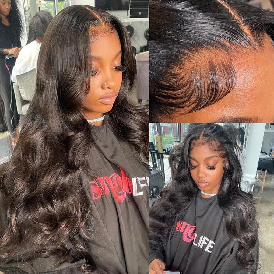Glueless Wig Human Hair Ready To Wear and Go Preplucked 4x4 Body Wave Transparent Hair No Glue Pre Cut Hairline