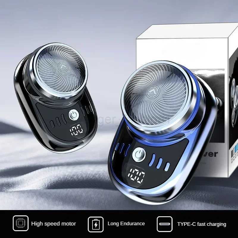Mini Electric Travel Shaver For Men Pocket Size Portable Travel Car Home Razor Rechargeable Cordless Shaving Face Beard RazorBq240709