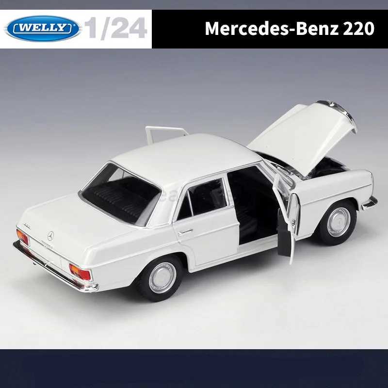 WELLY 1 24 Mercedes-Benz 220 Alloy Car Model Simulation Diecasts Metal Classic Retro Old Car Model Collection Childrens Toy GiftCL240718