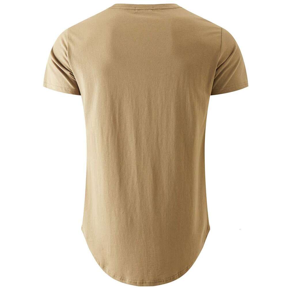 KLIEGOU Mens 100 Cotton Hipster Hip Hop Longline Crewneck T-Shirt Pre - Shrunk S-4XL
