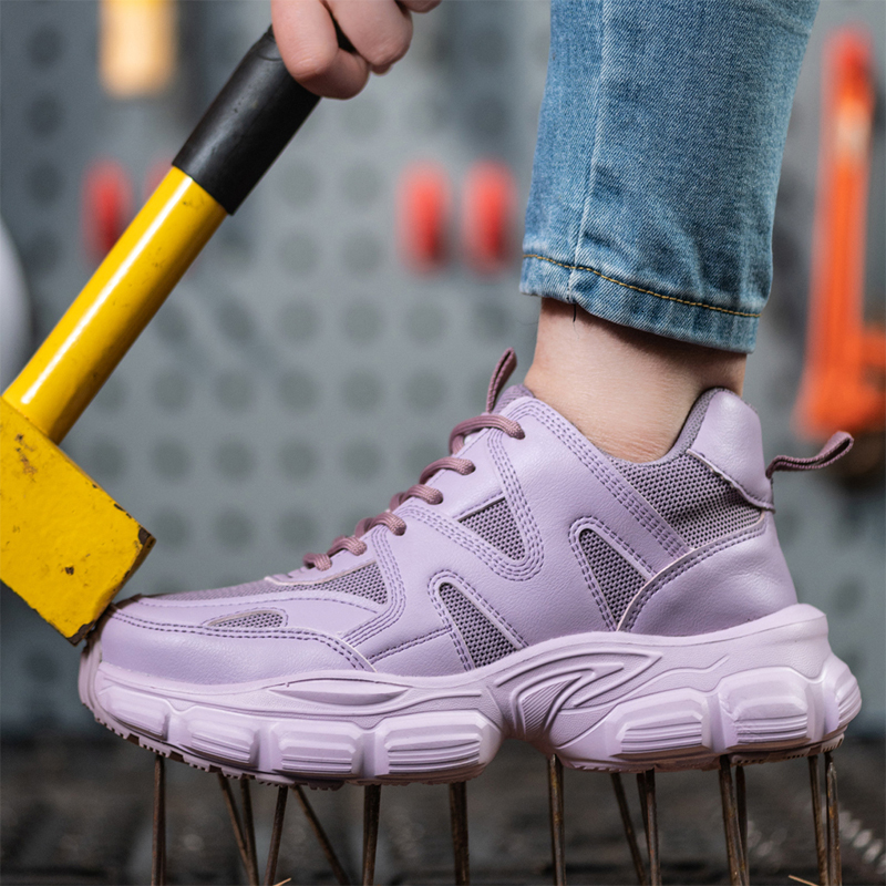 New Men Women Safety Anti-Smash Anti-Puncture Breathable Lightweight Work Sneakers Indestructible Shoes Boots