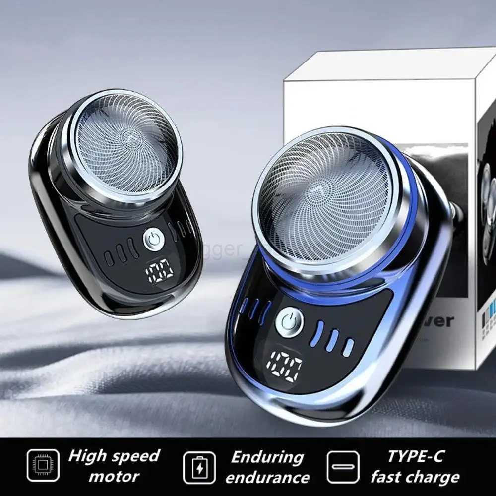 Mini Electric Shaver Mens Portable USB Rechargeable Shaver TypeC Household Shaving Machine Face Beard Razor Travel Car RazorB240709