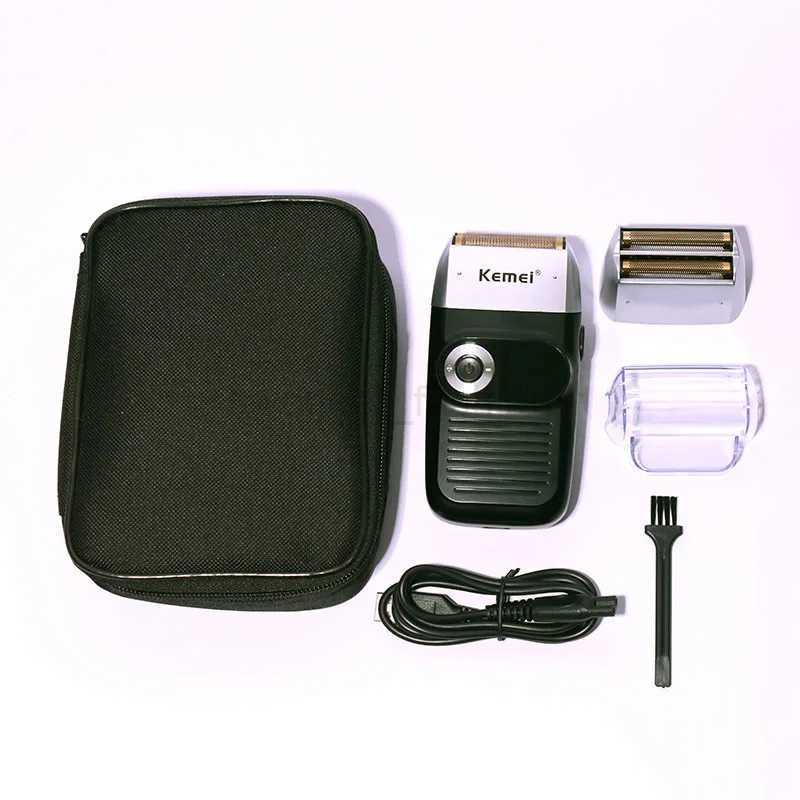 Kemei Electric Shaver Men Rechargeable Beard Shaver Electric Razor Floating Barber Hair Trimmer Face Care Shaving MachineB240709