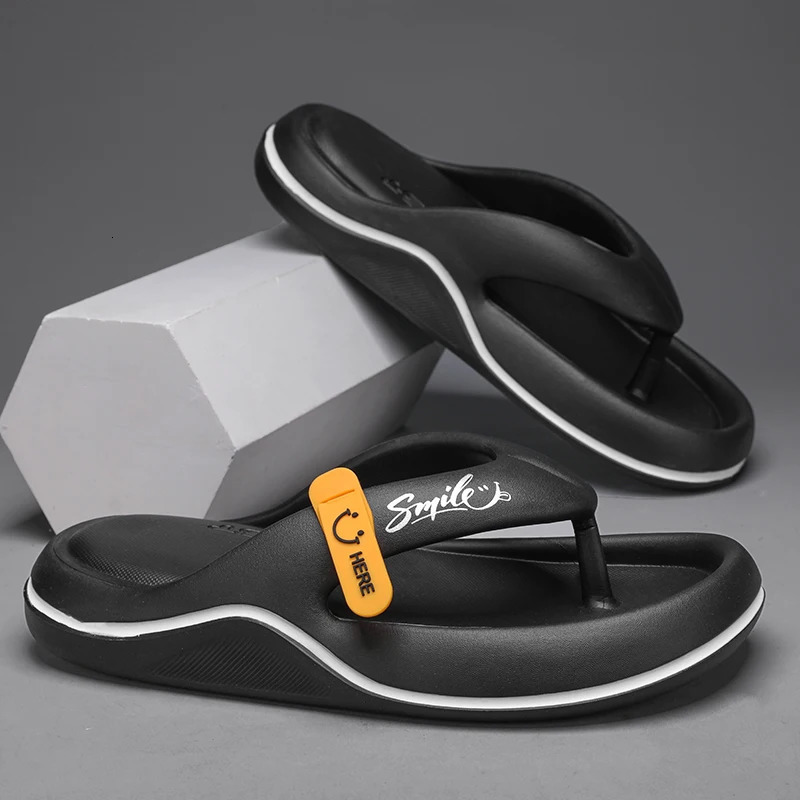 Mens Platform Flip Flops Summer Soft Sole EVA Slippers for Men Outdoor Casual Beach Shoes Home Non-slip Bathroom Slides Shoes 240718