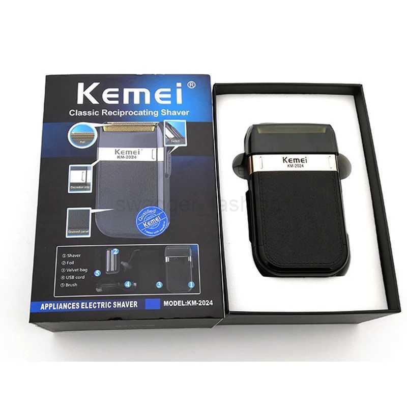 Original Kemei Rechargeable Shaver For Men Waterproof Electric Shaver Beard Machine Bald Head Electric Razor KM-2024 Extra MeshB240709