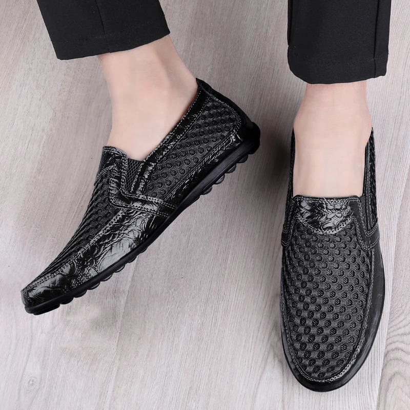Summer Mens Casual Shoes Breathable Mesh Mens Shoes Fashion Men Loafers Outdoor Non-slip Sneakers Light Walking Shoes 240718