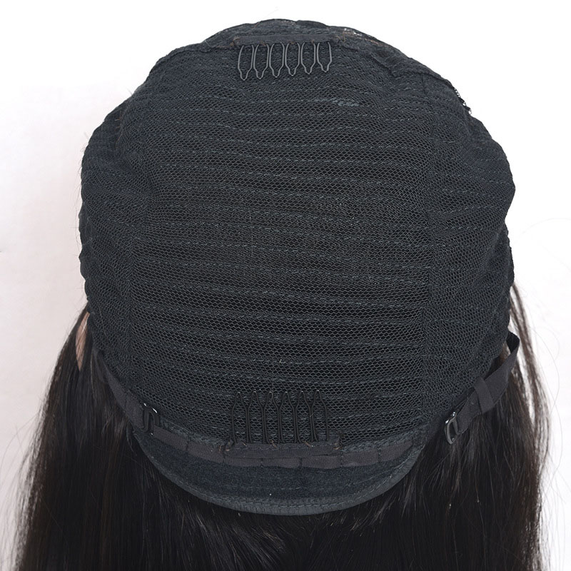 Natural Color 4X4 Straight Deep Wave Body Peruvian Human Products By Four Closure Wig With Baby Hair Lace Wigs