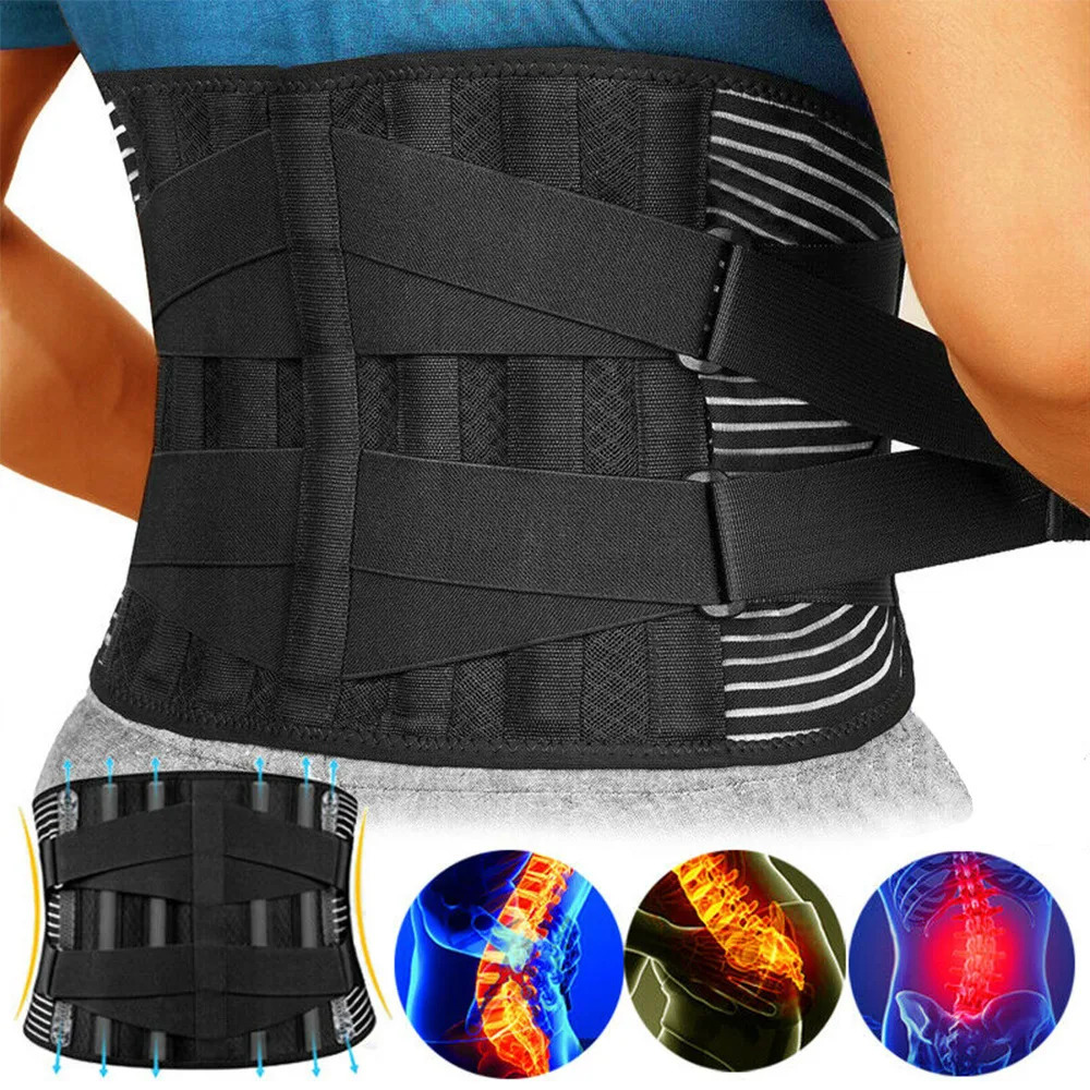 Adjustable Lumbar Support Belt Double Pull Back Waist Orthopedic Corset Spine Decompression Pain Relief Tighten The Abdomen 240715