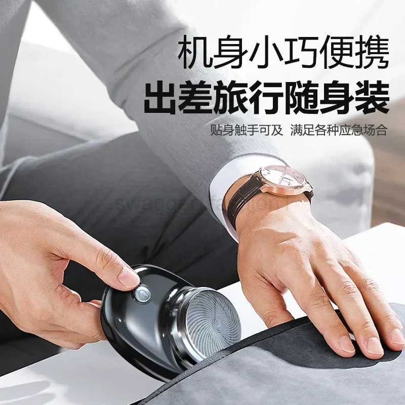 Portable Electric Shaver Pocket Electric Razor For Men Mini Beard Shaver LCD Power Display Type-C Rechargeable Travel Home RazorB240709