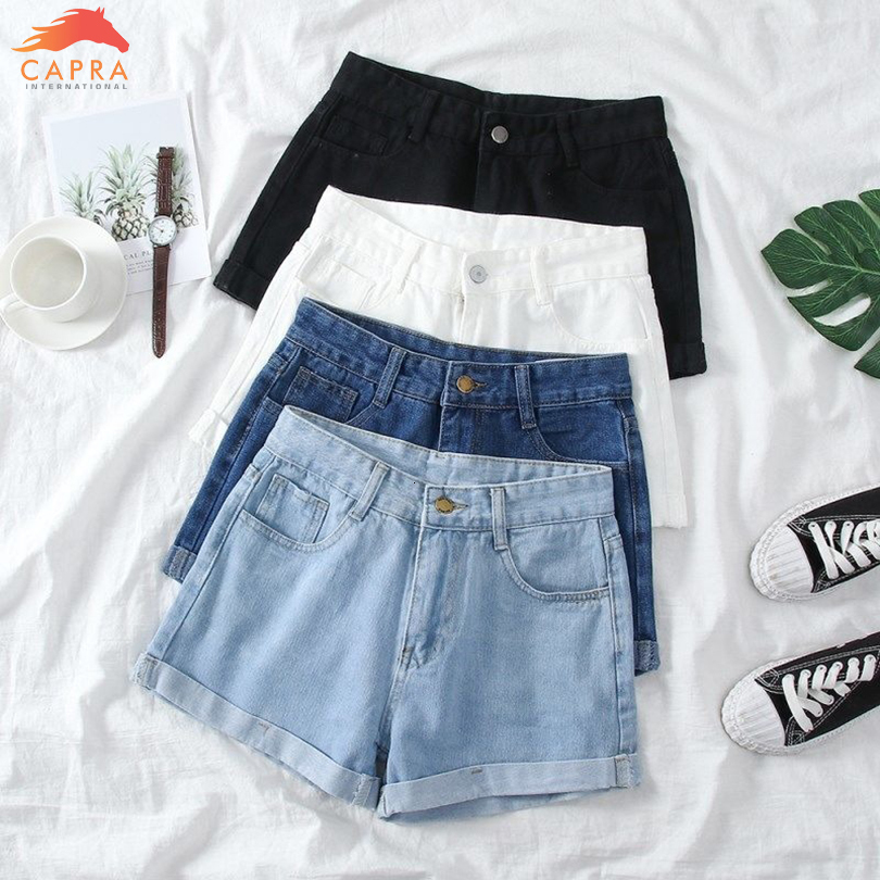 High Waist Women Plus Size Fashion New Casual Slim Jeans Short Washed Sexy Female Summer Denim Shorts