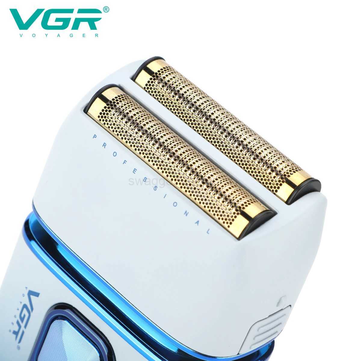 VGR Electric Shaver Professional Electric Dual Foil Shaver for Men Washable IPX6 Rechargeable Portable Mesh Trimmer V-362B240709