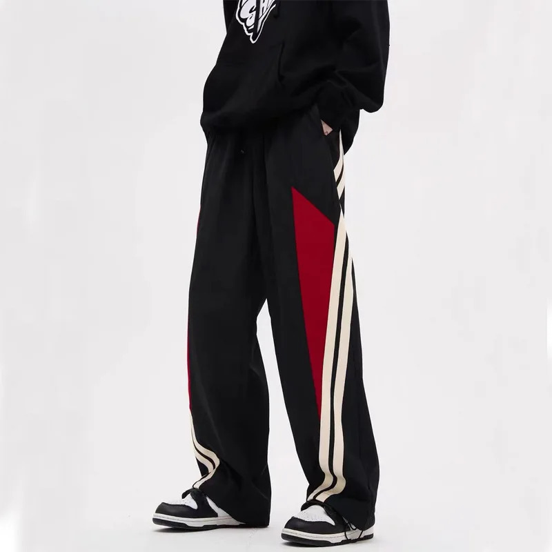 Mens Womens Oversized Y2K Clothes Tracksuit Baggy Trousers Sweatpants Streetwear Hip Hop Mopping Wide Leg Track Pants For Men 240717