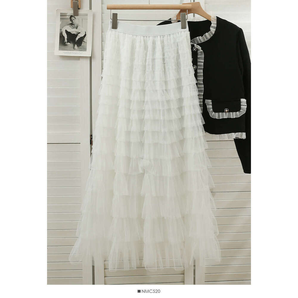 Elegant French Princess Dress with A Thousand Layers of Ruffled Edge Mesh Elegant and Grand Fairy Skirt, Cake Skirt Novelty Loose Pregnant Womens Dres