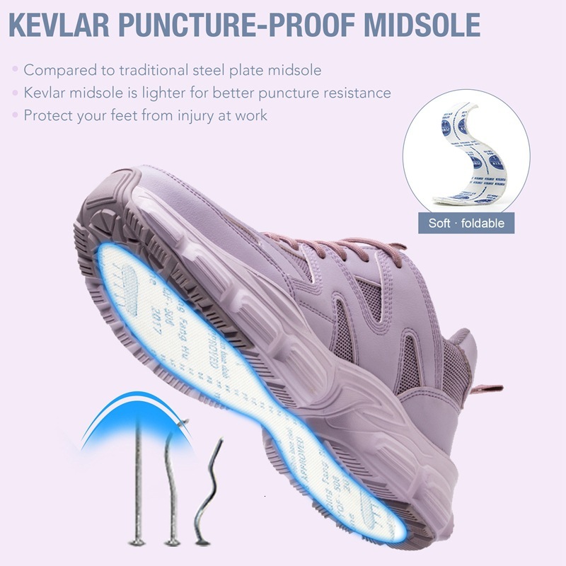 New Men Women Safety Anti-Smash Anti-Puncture Breathable Lightweight Work Sneakers Indestructible Shoes Boots