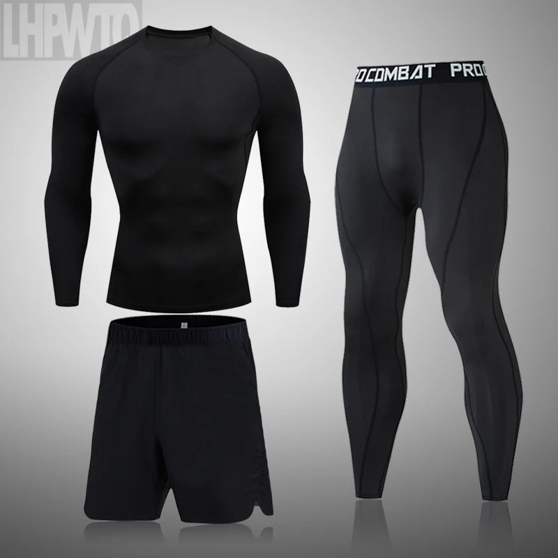 Winter Thermal Underwear Men Set Compression Tracksuit Mens Quick Dry Rashgarda For Male Men Sportswear Clothing Long Johns 240715