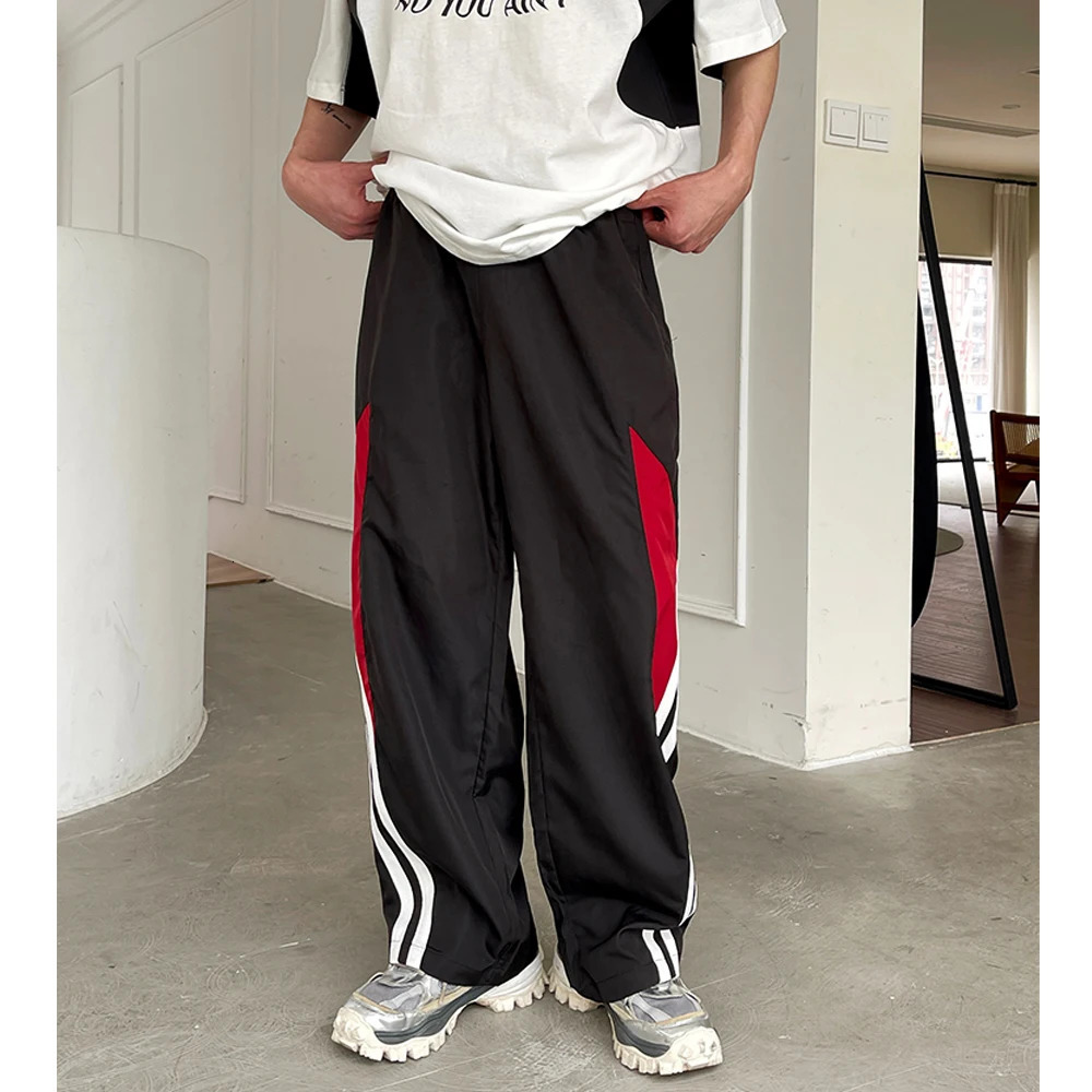 Y2K Oversized Streetwear Pants for Women Men - Korean Baggy Cargo Joggers Techwear Track Pants Summer Wide Leg Trousers Casual Street Fashion